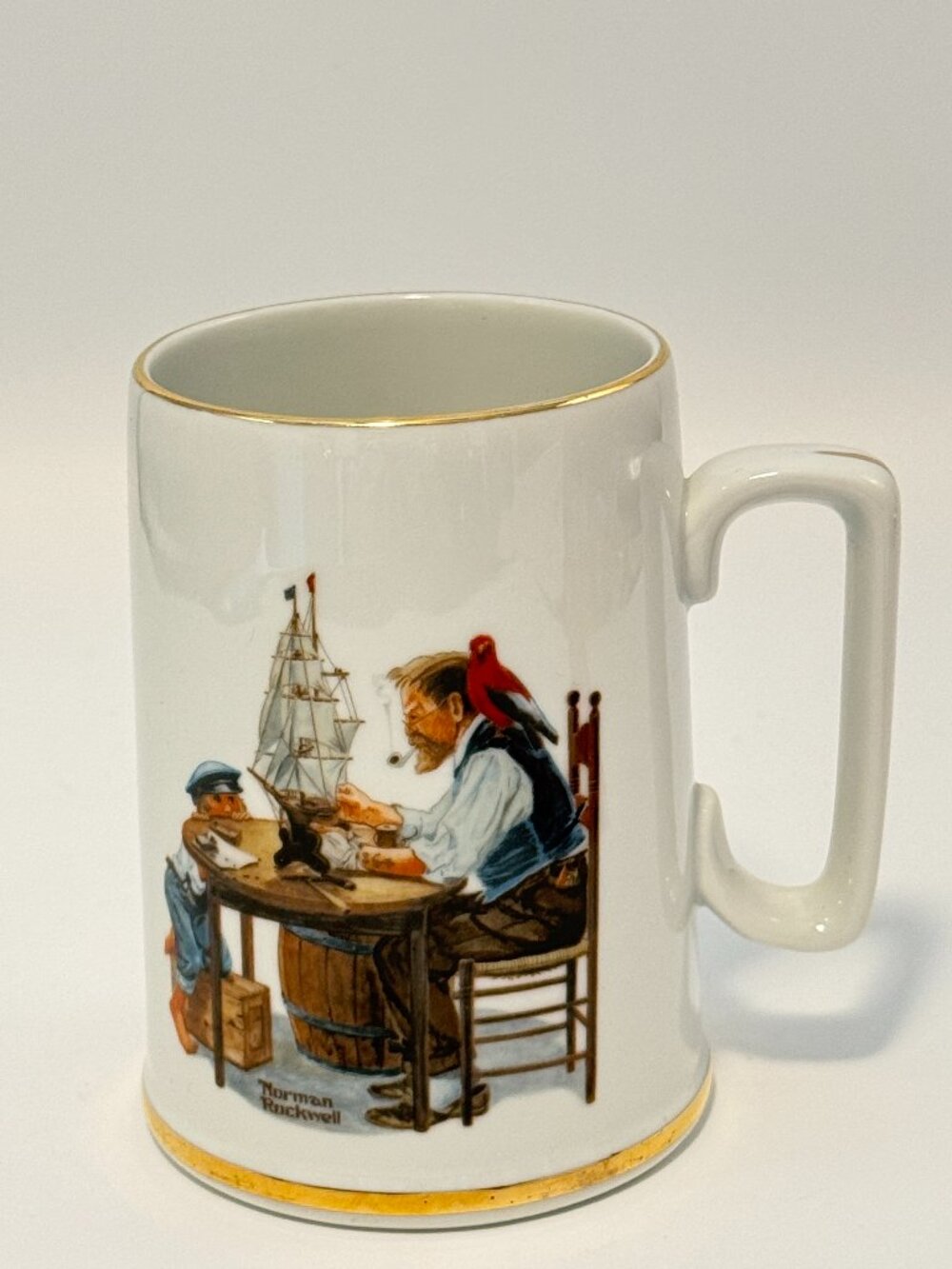 Norman Rockville COFFEE TEA MUG "For A Good Boy" 4.5” Grandfather Ship Captain